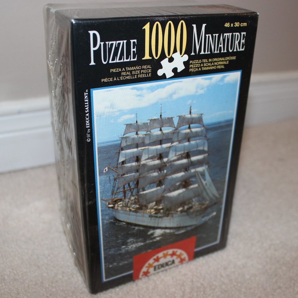 3/$77❤️sealed vintage 1997 Kaiwo Maru 海王丸 Japan 1000 pcs miniature puzzle Educa